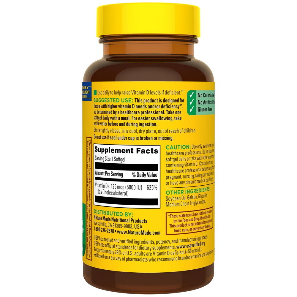 Nature Made Vitamin D3 supports everyday wellness integration into your day.