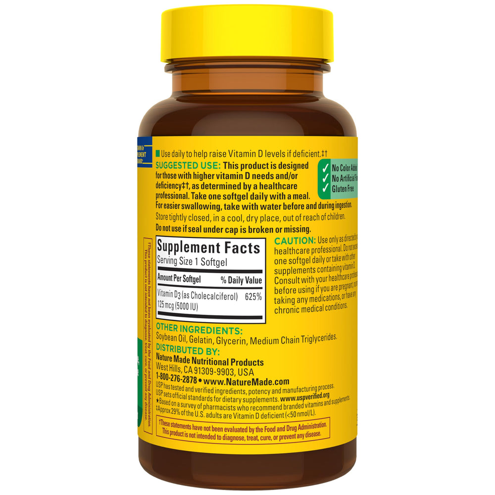 90 softgels provide a simple daily vitamin D3 routine.