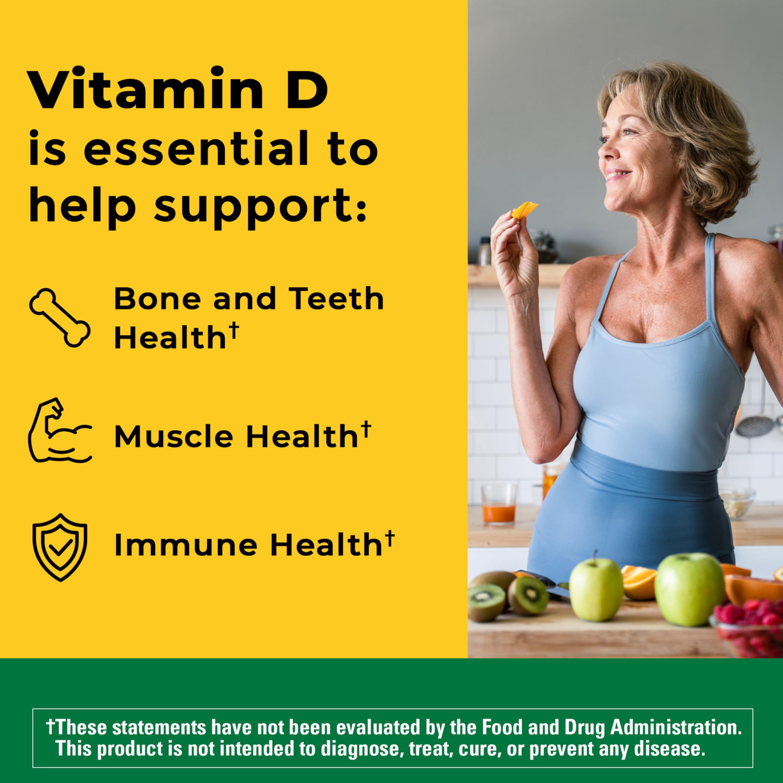 Nature Made Vitamin D3 5000 IU label close-up highlights USP verification for quality.
