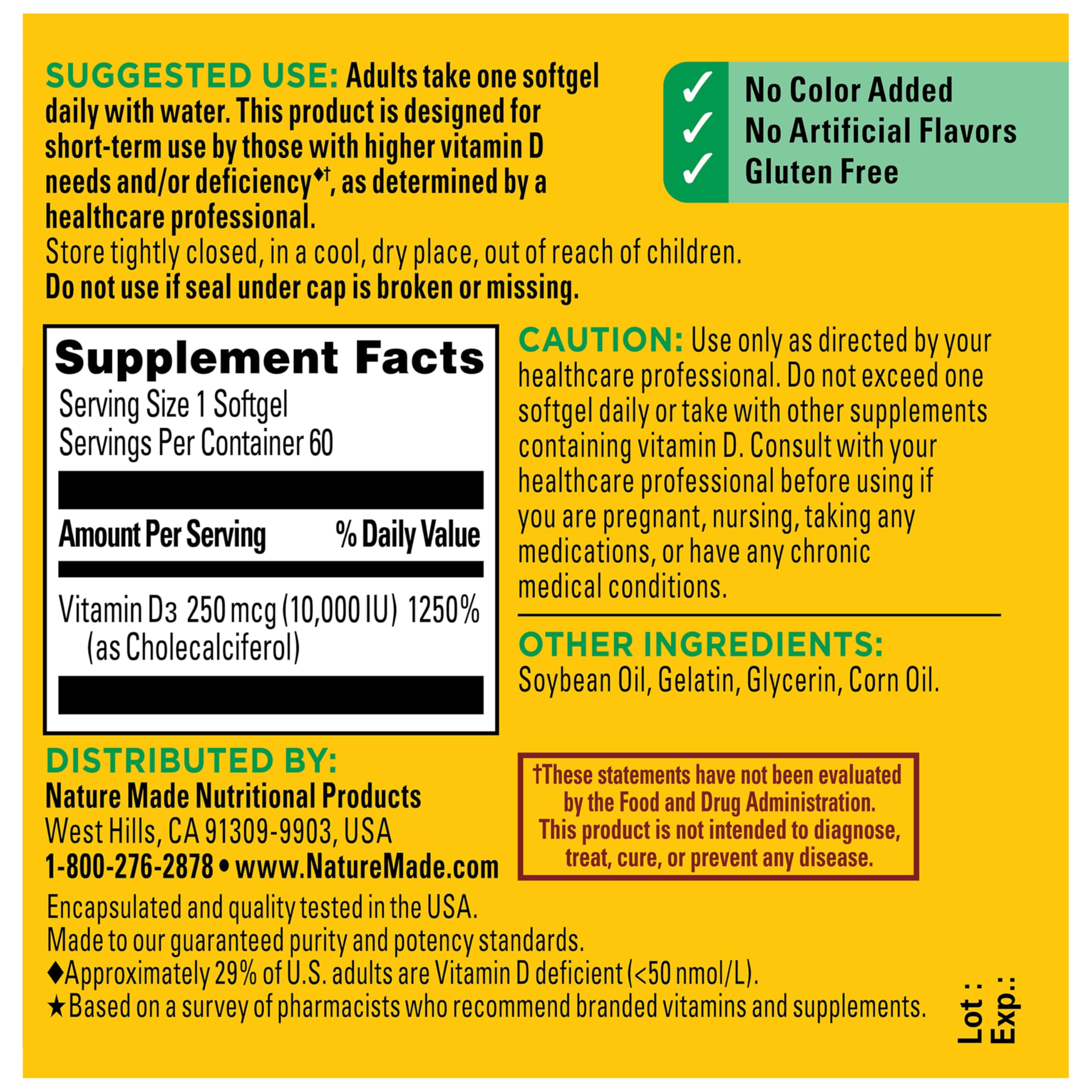 Nature Made Vitamin D3 bone support via calcium absorption concept