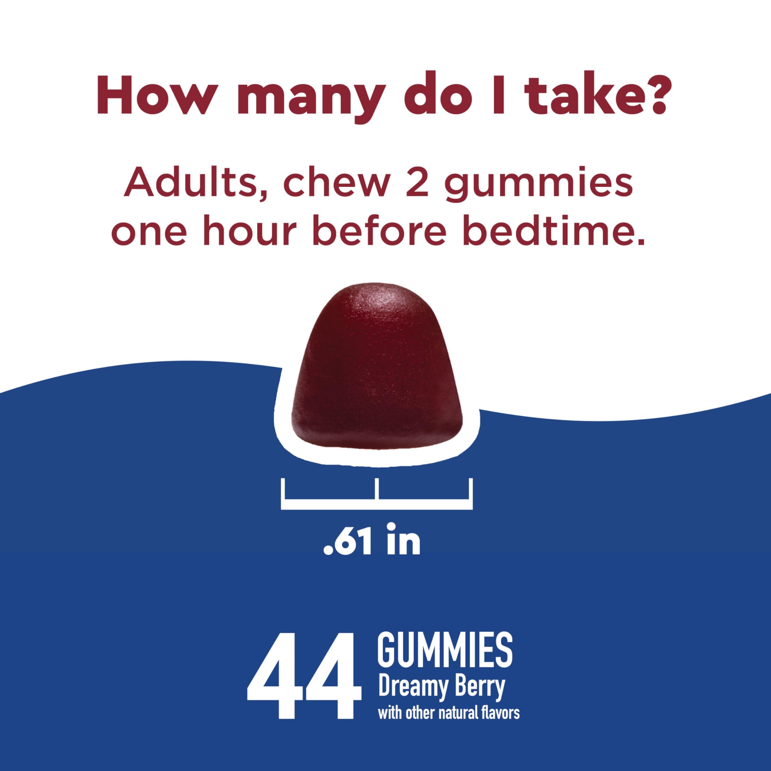 Gummies with gluten-free and non-habit cues visible on the label.