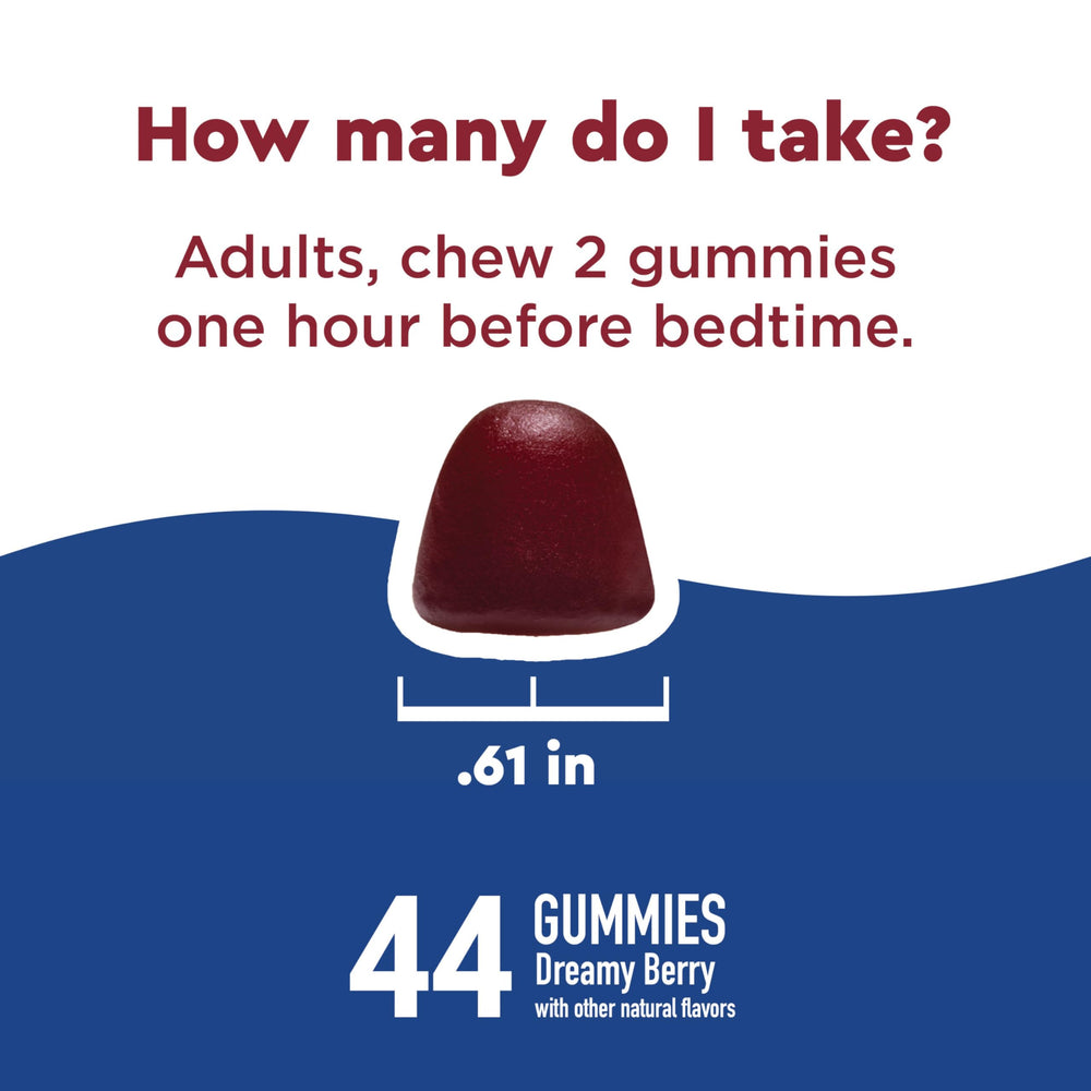 Gummies with gluten-free and non-habit cues visible on the label.