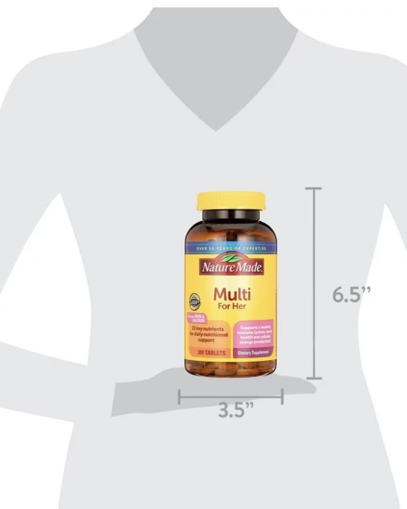 Nature Made Women's Multivitamin packaging display shows value and bottle count