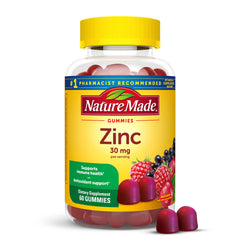 Nature Made Zinc gummies bottle for immune support.