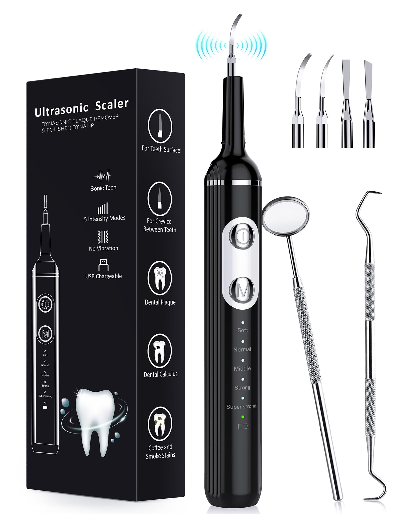 Nature Nerds Plaque Remover front view with LED illumination for clear cleaning