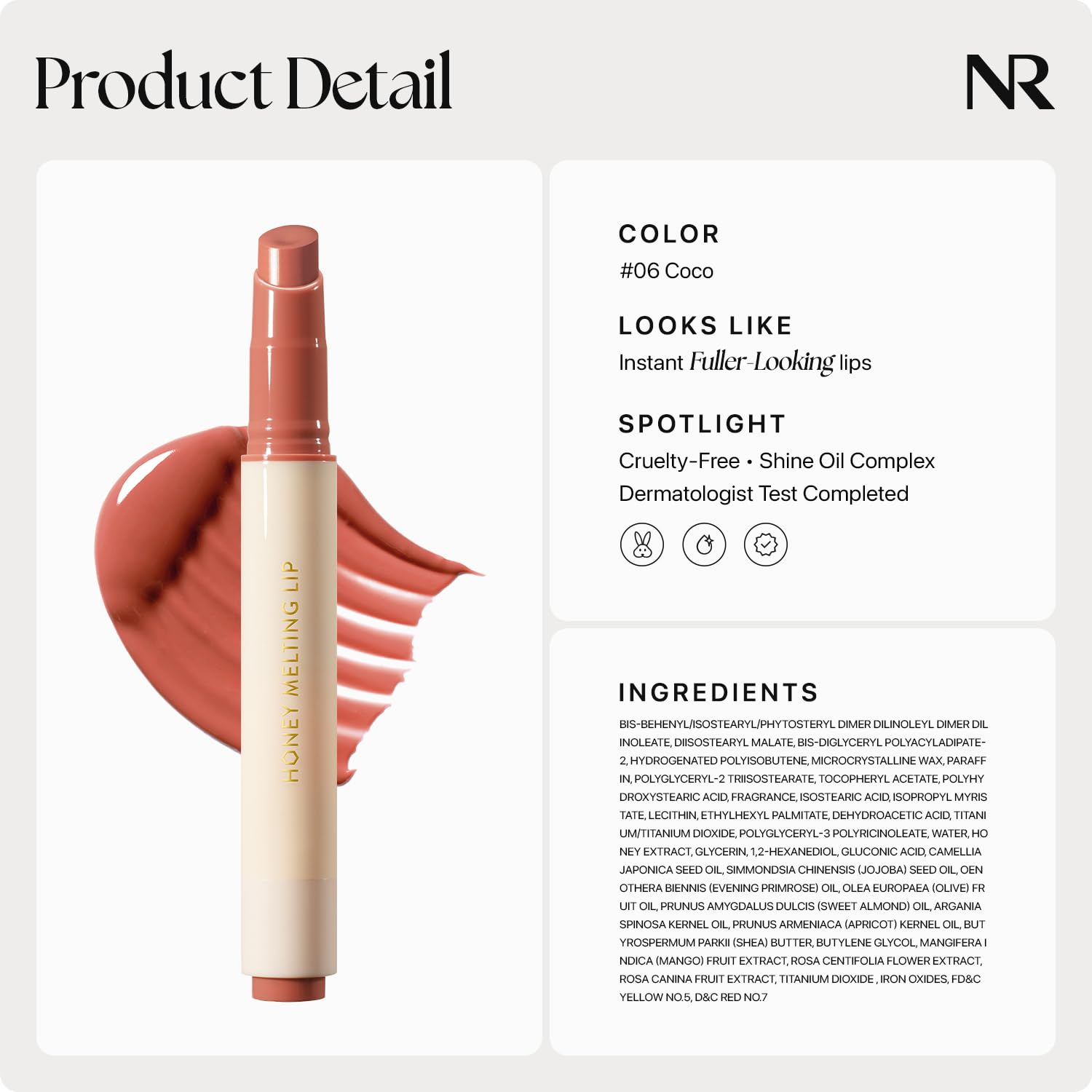 Nature Republic Honey Melting Lip 06 Coco ideal for daily wear