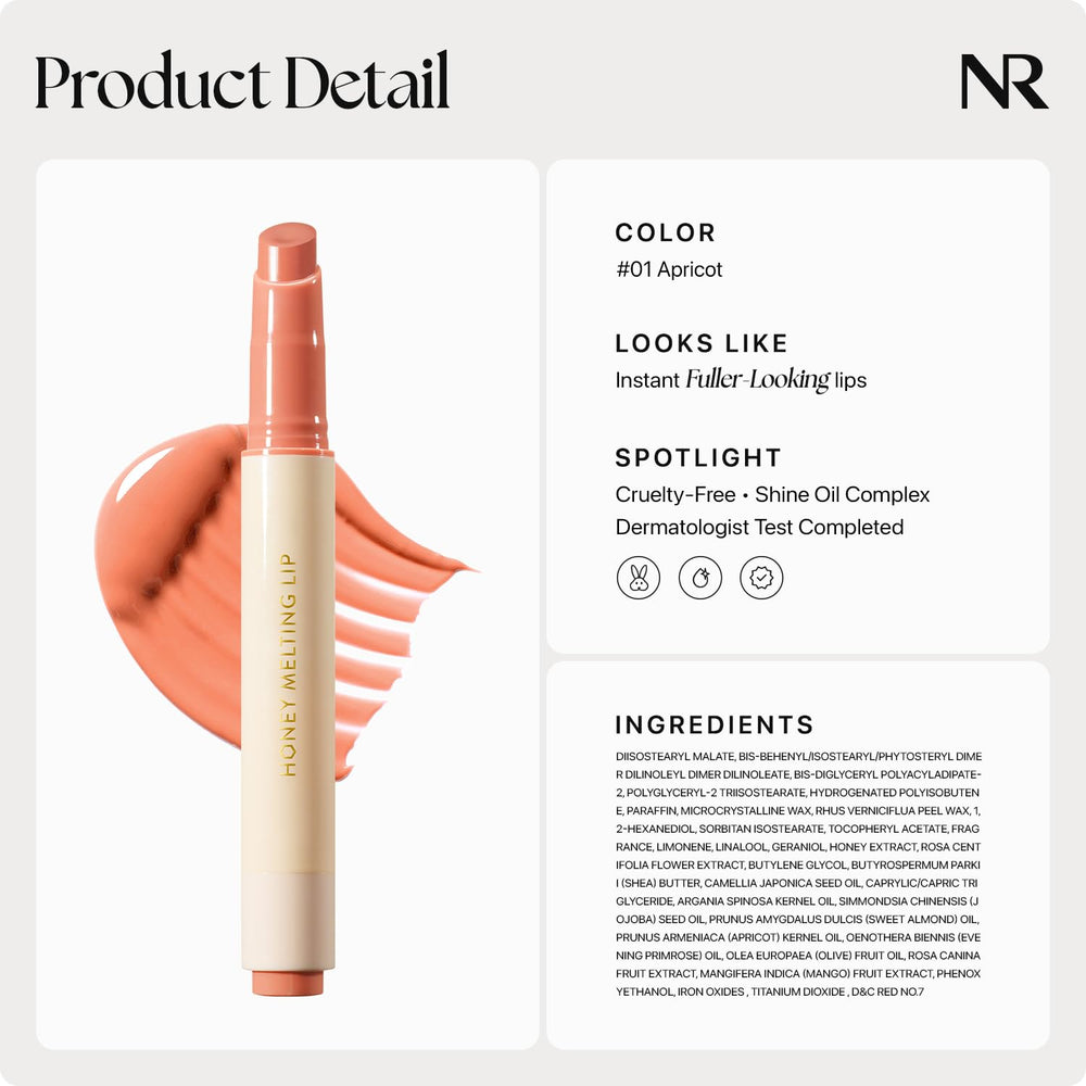 Nature Republic Honey Melting Lip Apricot compact open view for quick touch-ups