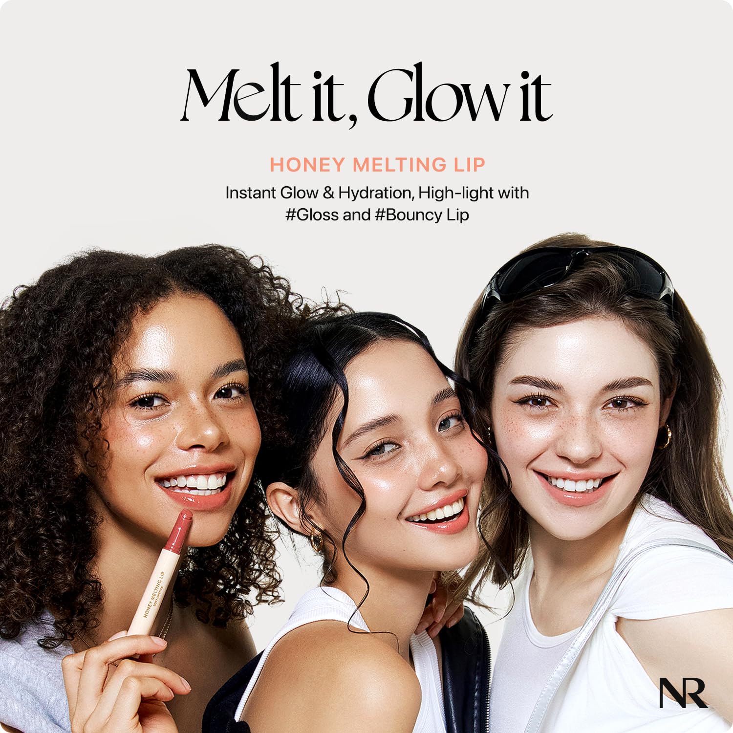 Nature Republic Honey Melting Lip Apricot shade range preview on display