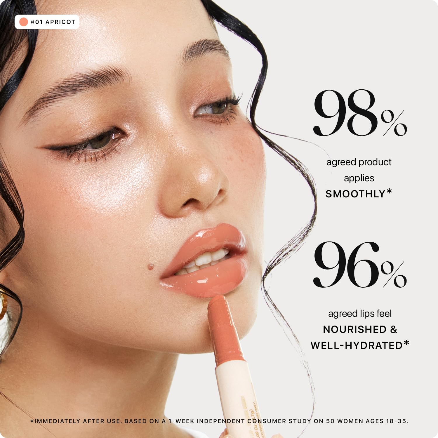 Nature Republic Honey Melting Lip Apricot twist action shows hygienic dispensing