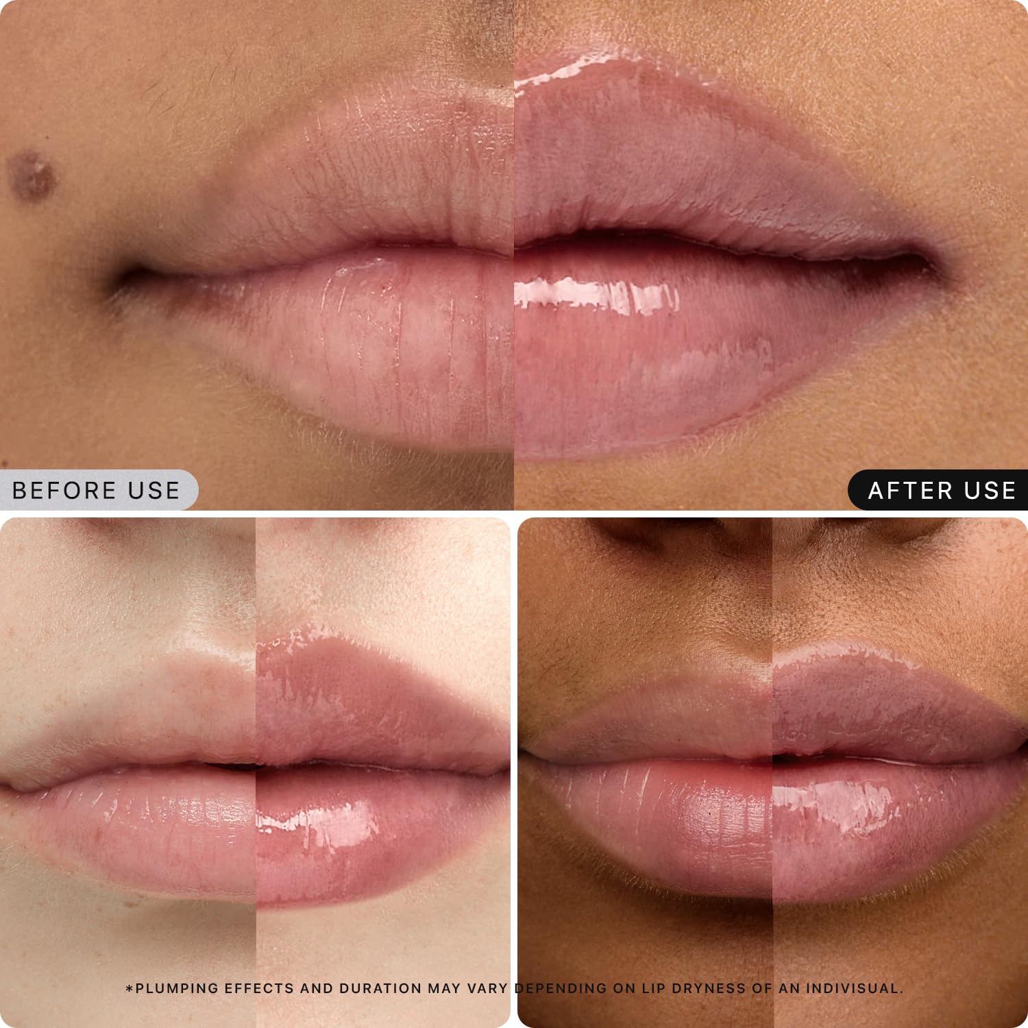 Nature Republic Honey Melting Lip Plumping lips close-up with glassy glow