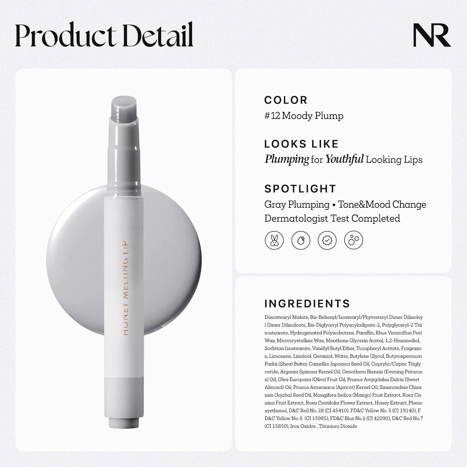 Nature Republic Honey Melting Lip Plumping shade display on model