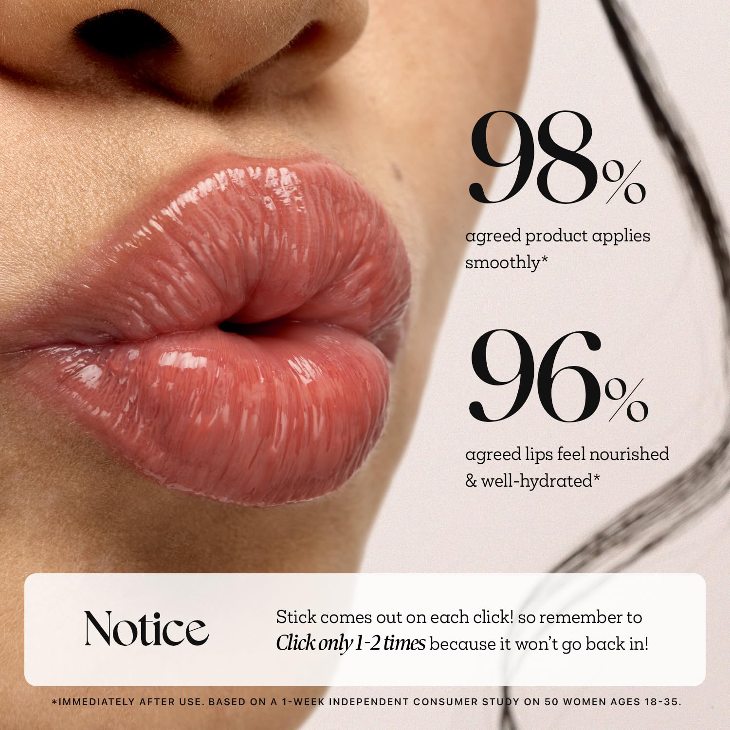 Nature Republic Honey Melting Lip Rose Coral 19 on lips with glassy glow