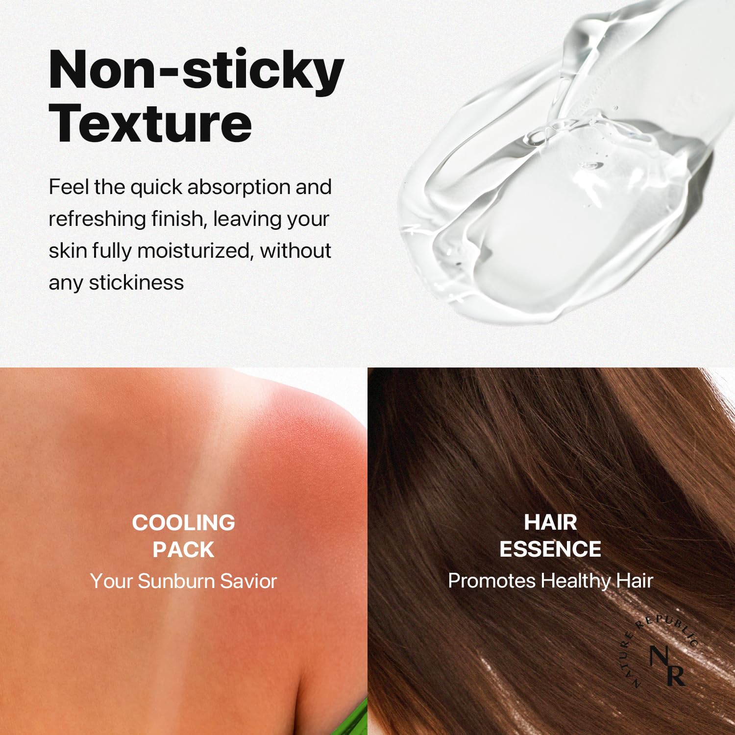 Nature Republic Aloe Vera Watery Gel packaging highlights organic aloe vera