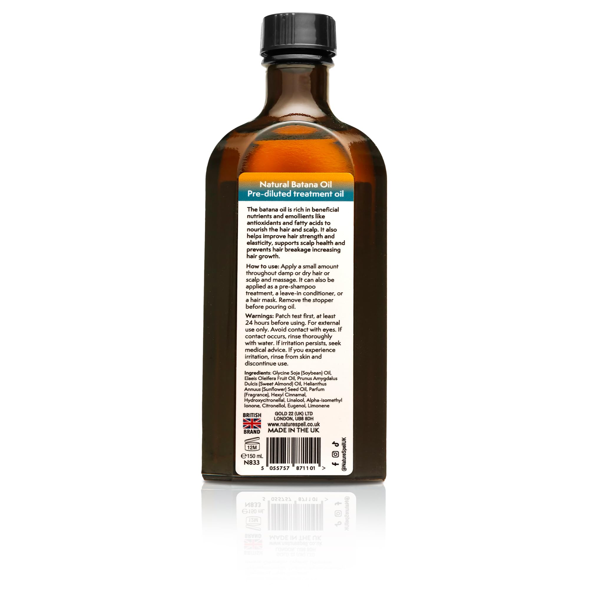 Nature Spell Batana Oil made in the UK, showcasing trusted craftsmanship