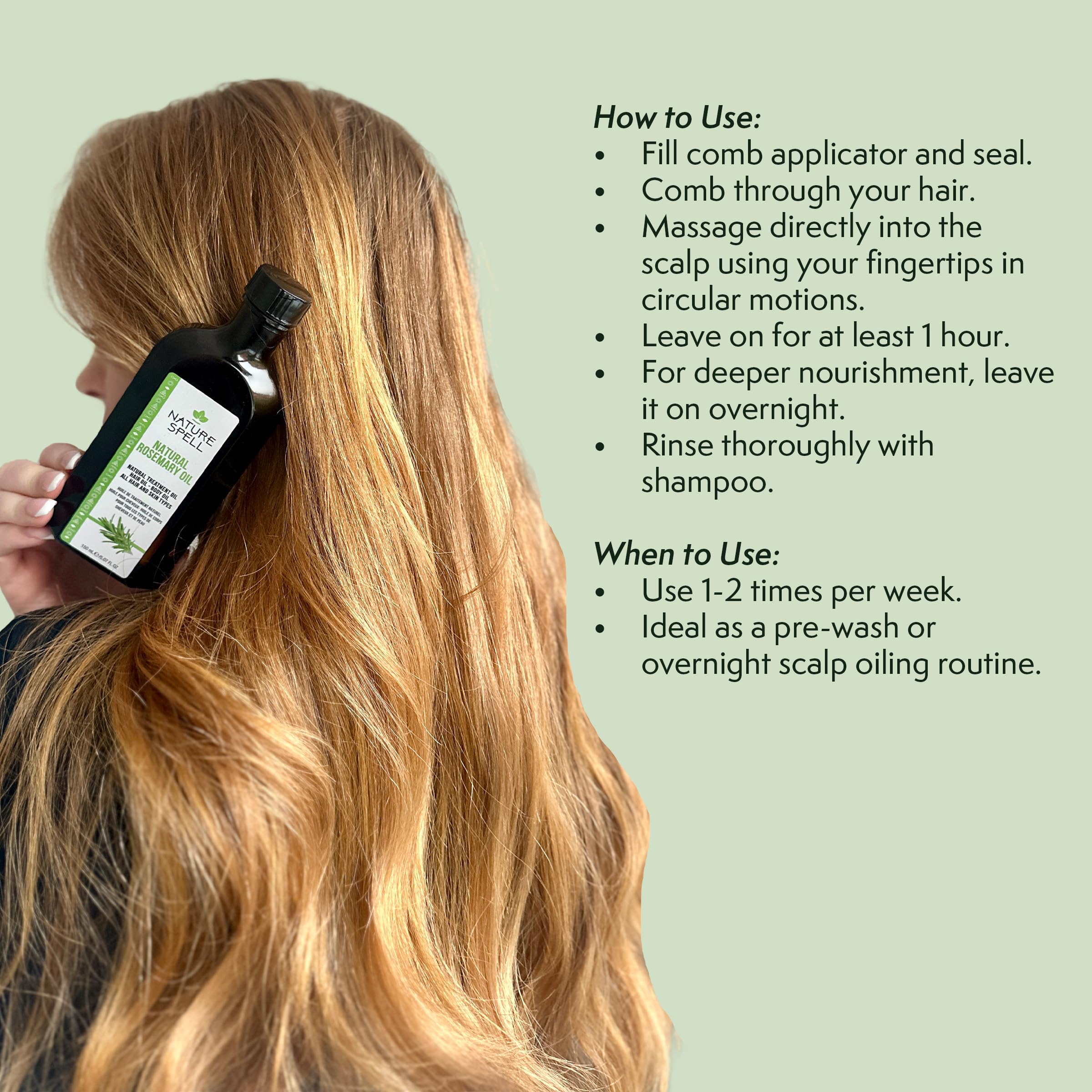 Nature Spell Rosemary Oil enhances shine for bleached hair