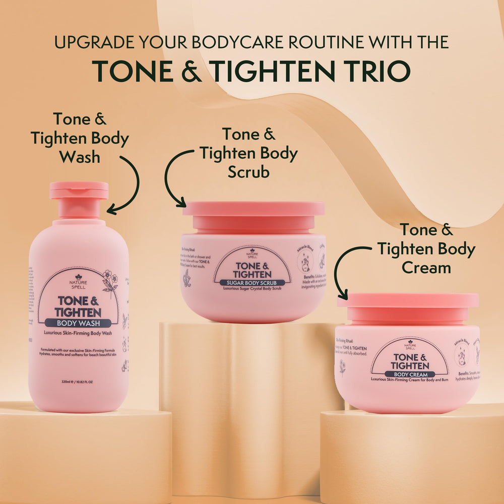 Nature Spell Stretch Mark Oil packaging highlights vegan formula and clean ingredients.