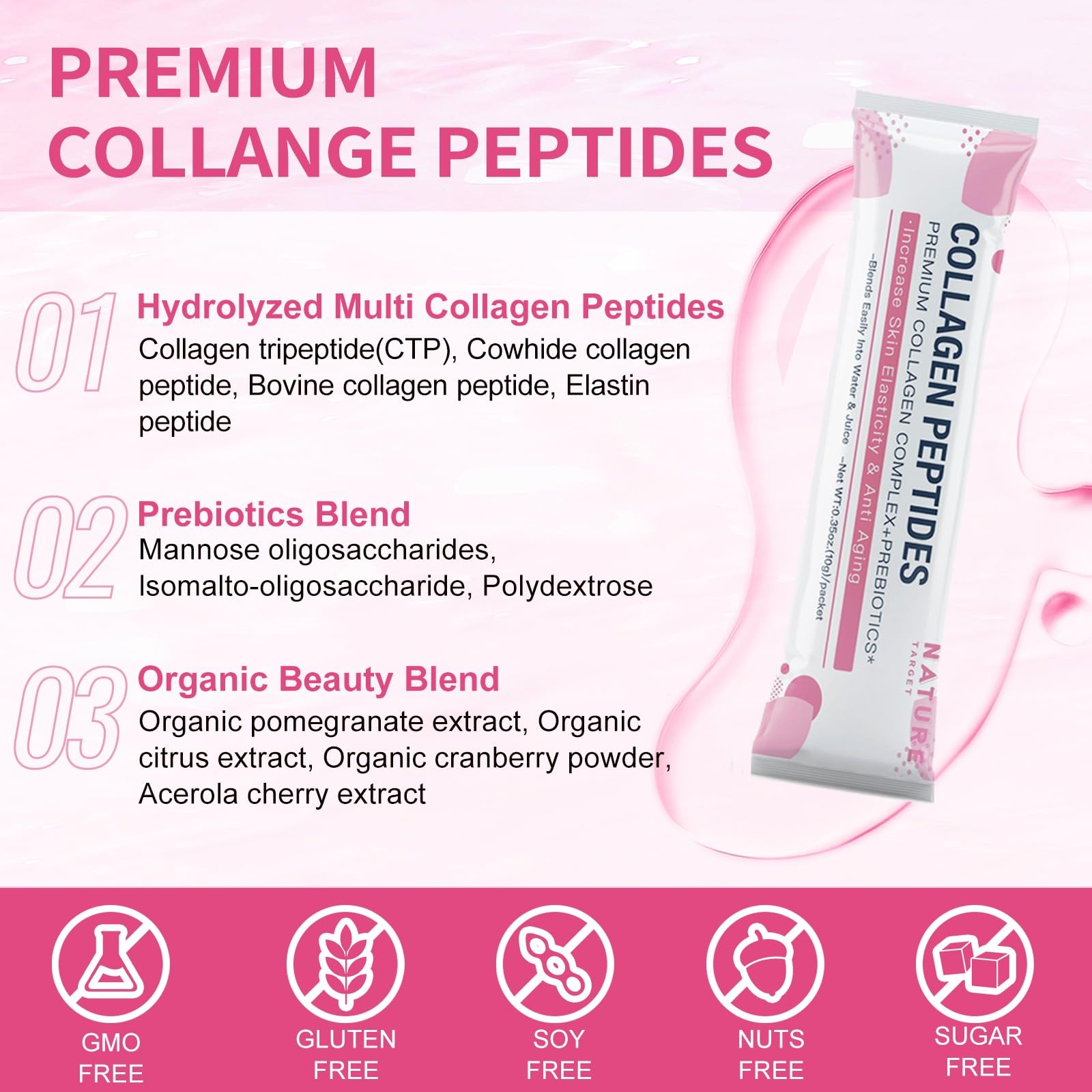 Nature Target beauty blend with biotin and fruit extracts for hair and skin support