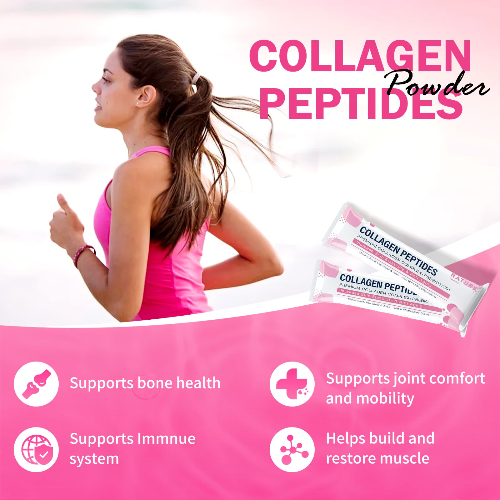 Nature Target collagen in coffee blending seamlessly into morning routine