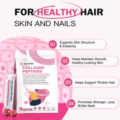 Nature Target collagen powder scoop showing easy measuring