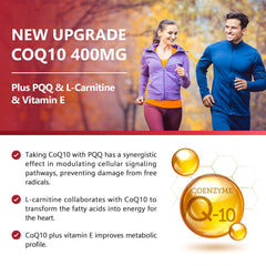 Nature Target CoQ10 softgels with L-Carnitine and PQQ ingredients.