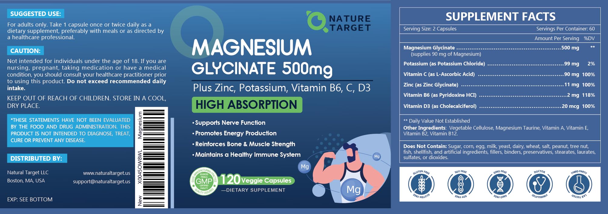 Nature Target magnesium glycinate immune-balance image hints at immune support potential.