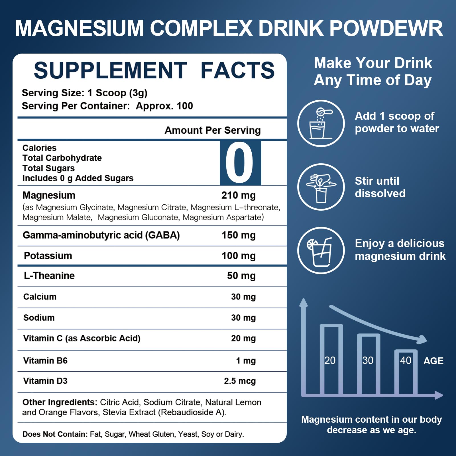 Nature Target Magnesium Powder label close-up showing six-form complex