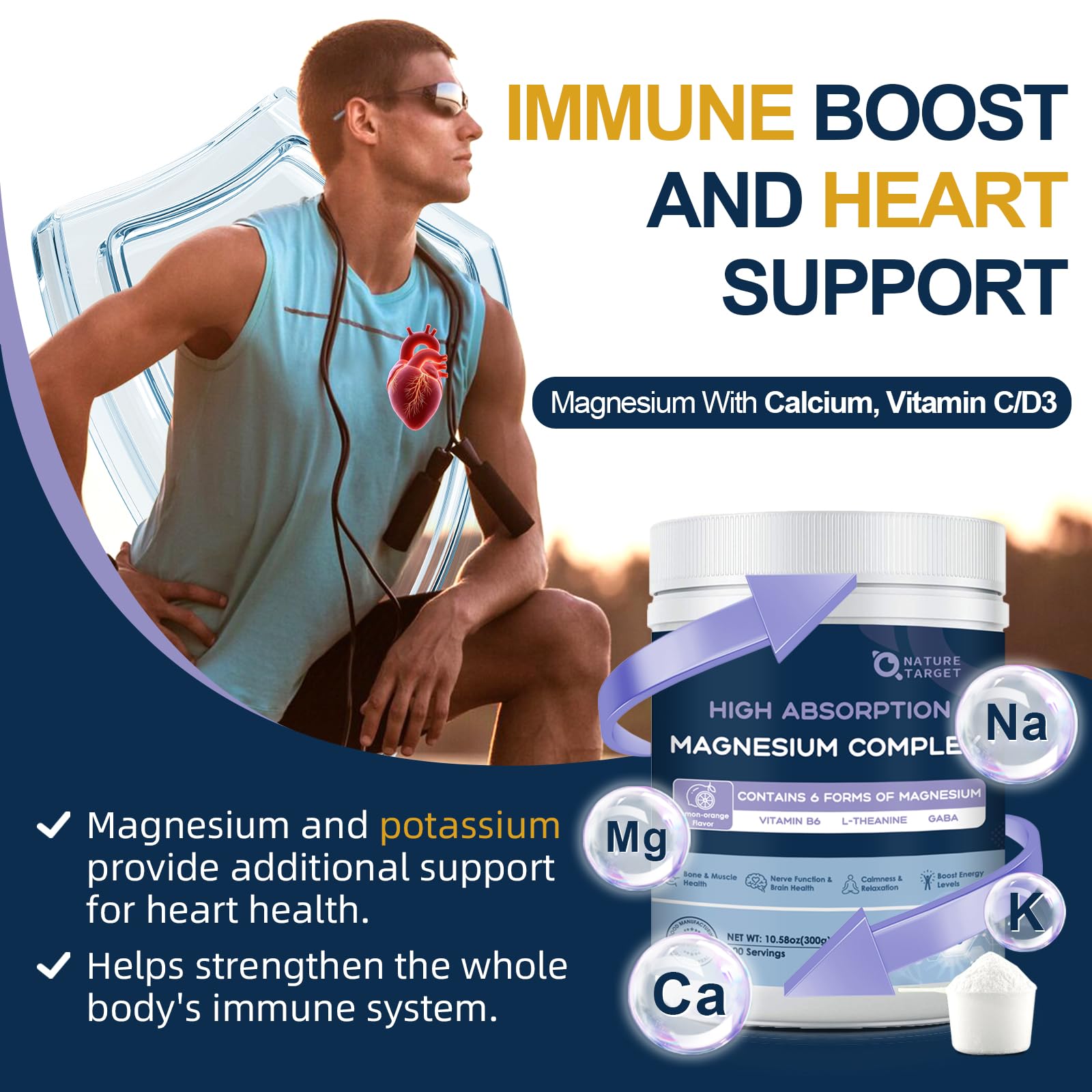 Nature Target Magnesium Powder measured portion scoop