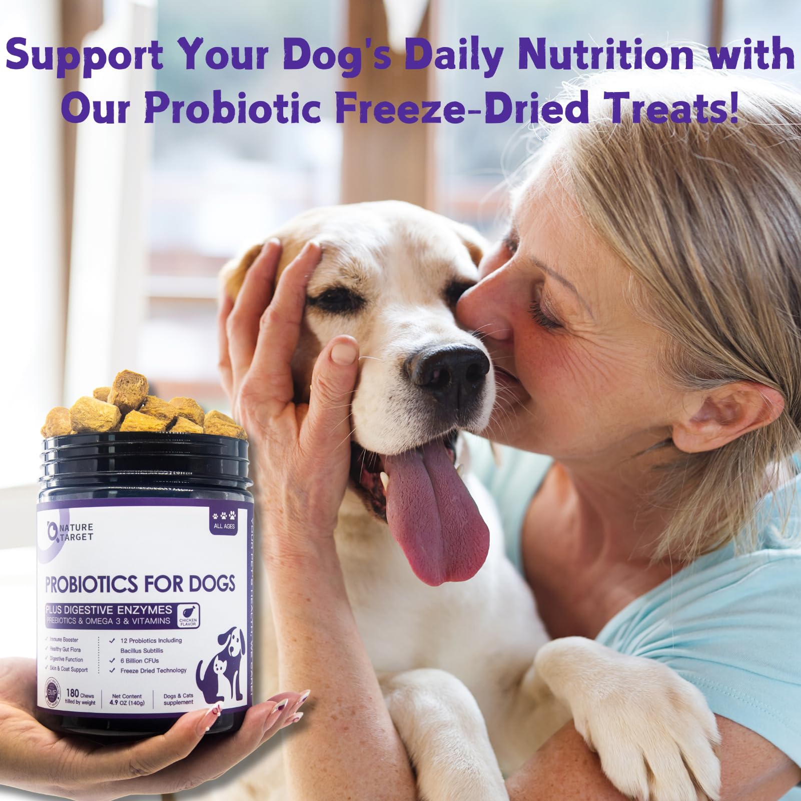 Nature Target Probiotics chicken-flavored chews for picky eaters