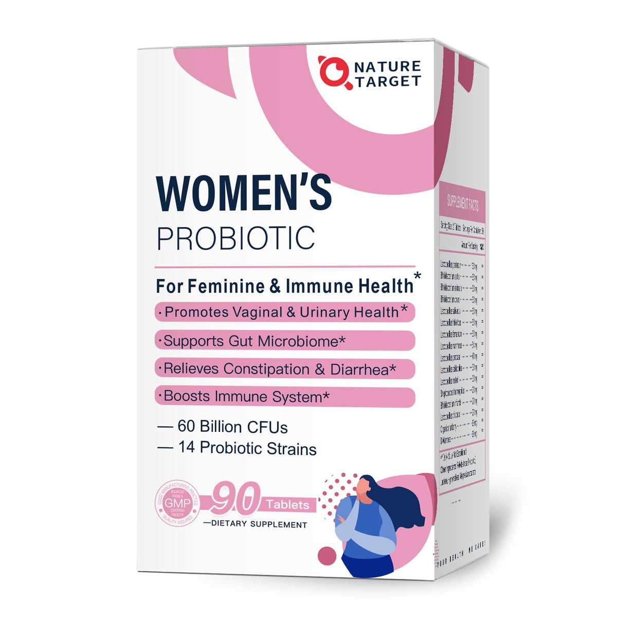 Nature Target Probiotics for Women bottle front for daily digestive support