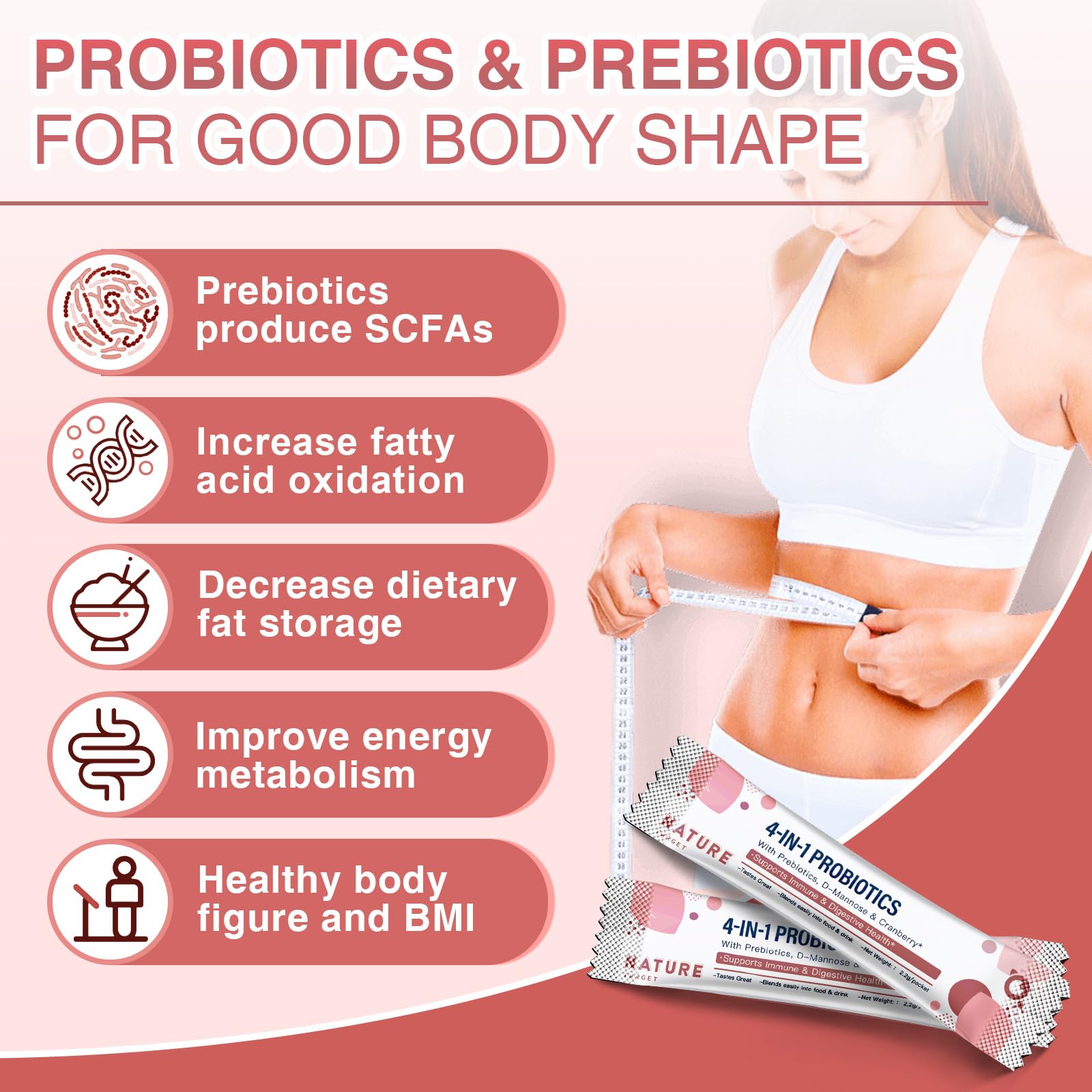 Nature Target Probiotics for Women pouring into water for convenient use.