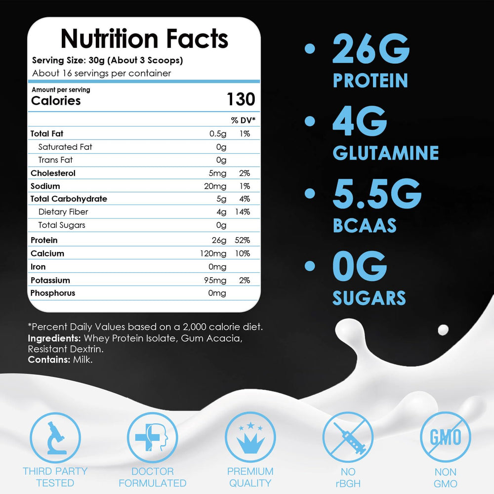 Nature Target Whey Isolate scoop with powder ready for a shake