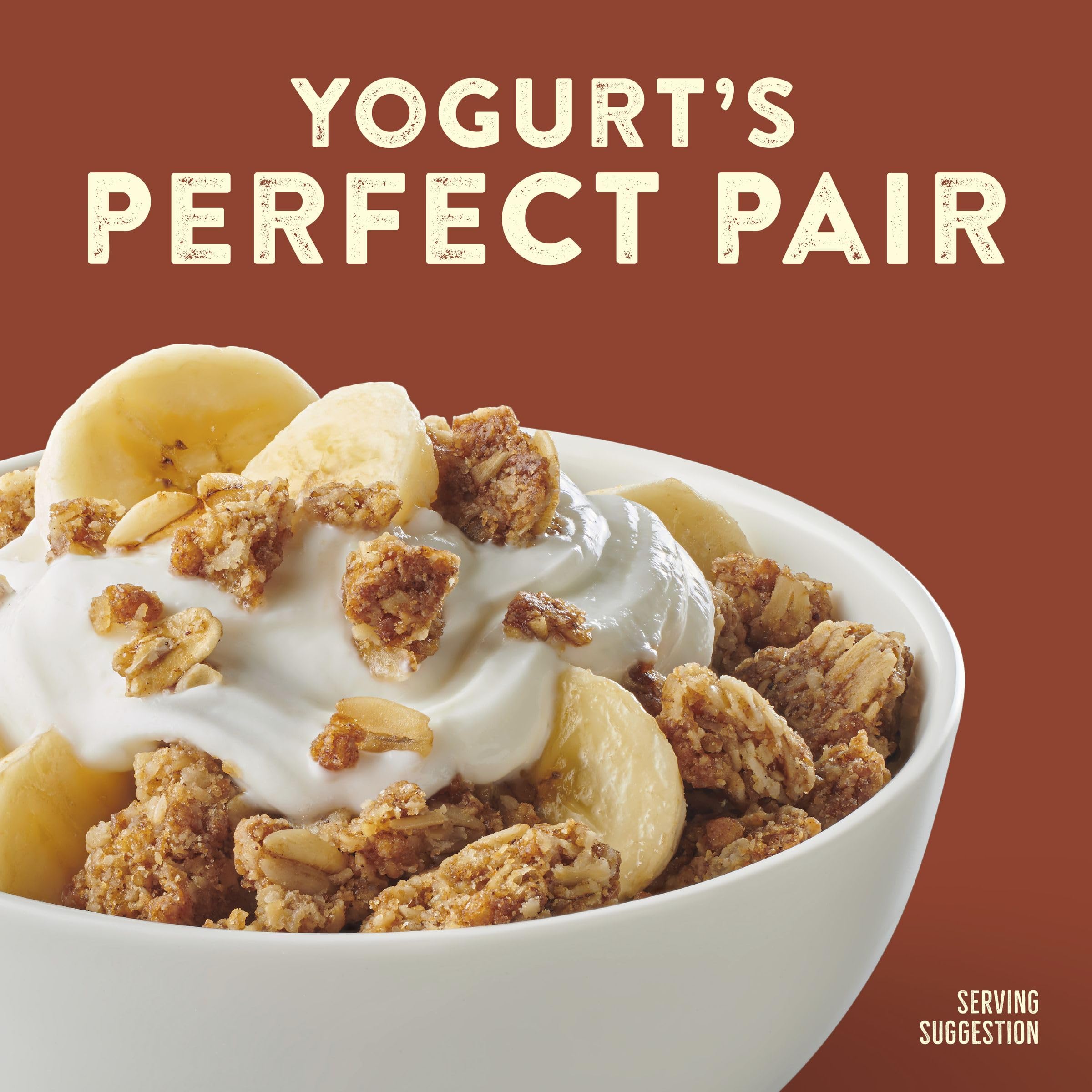Nature Valley granola sprinkled on an acai bowl for added texture.