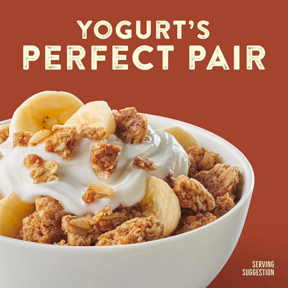 Nature Valley granola sprinkled on an acai bowl for added texture.