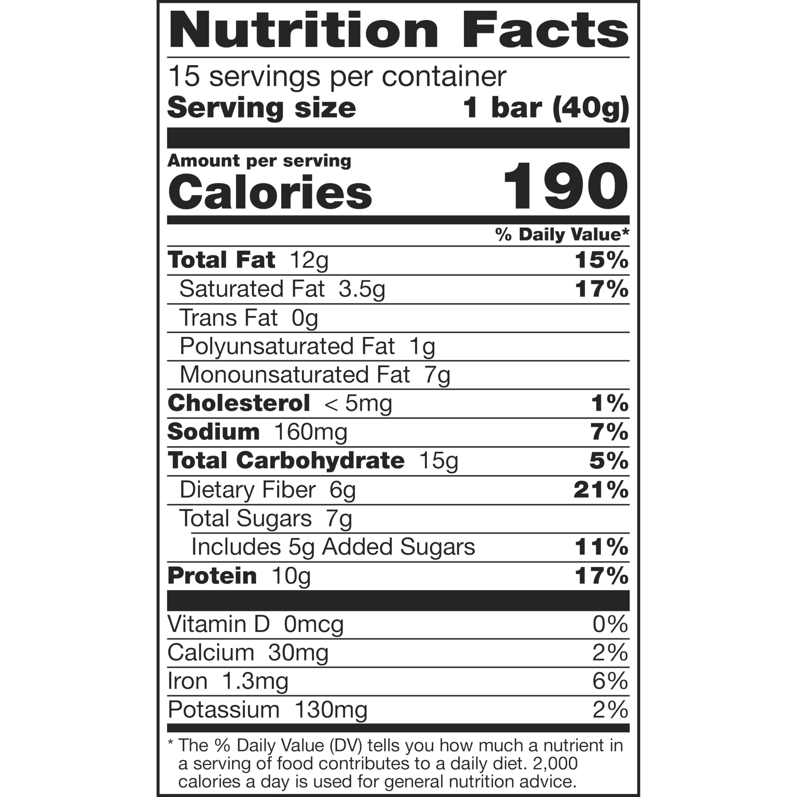 Nature Valley Breakfast Bars Peanut Butter Dark Chocolate close-up with chocolate chips and peanuts.