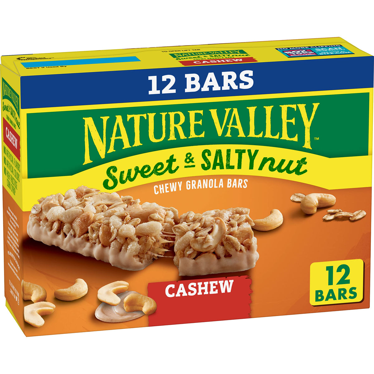 Nature Valley Cashew Sweet and Salty Bar Pack shows a convenient travel-ready snack for busy days.