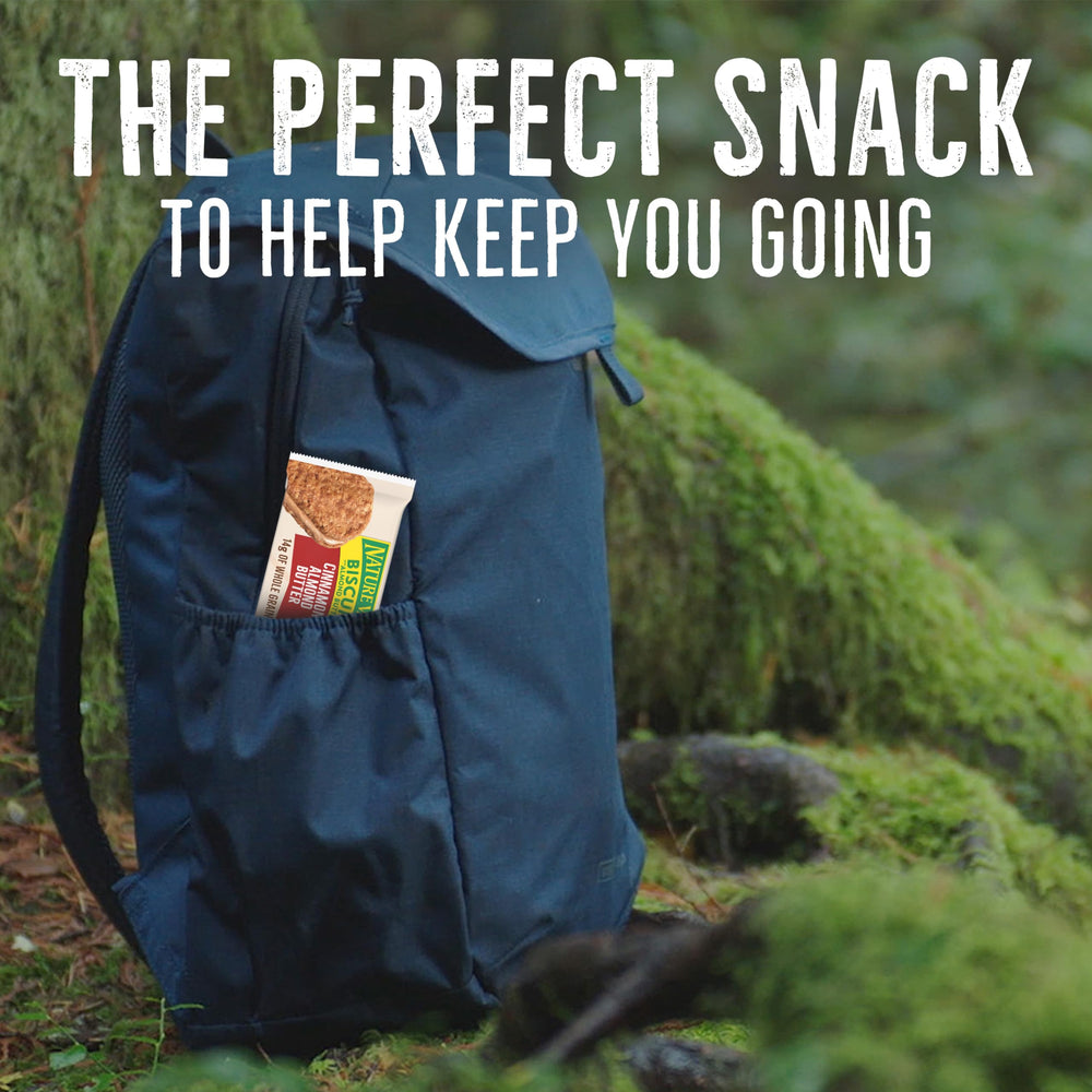 Nature Valley Cinnamon Almond Butter Biscuit Sandwich breakfast idea with quick energy on busy mornings.