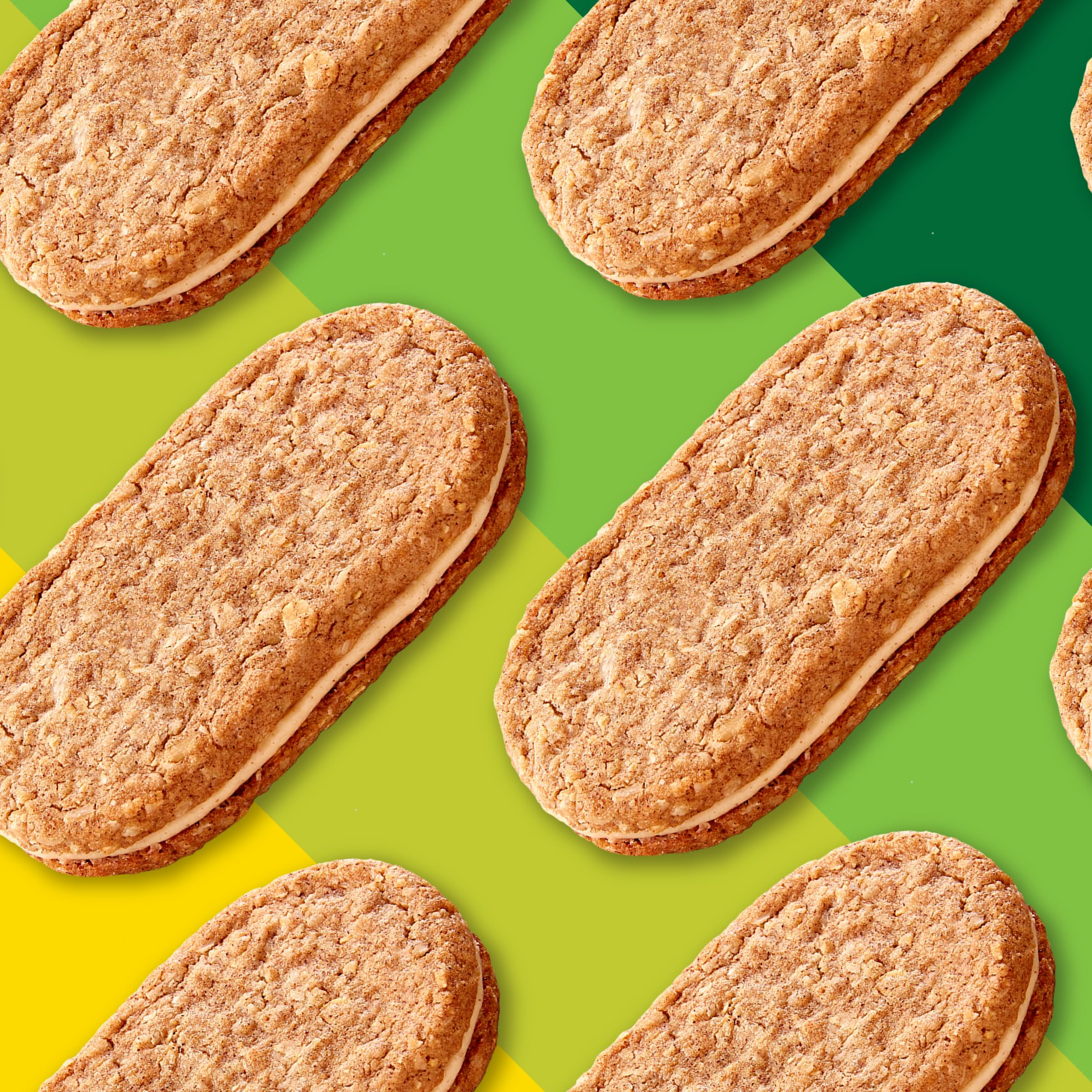 Nature Valley Cinnamon Almond Butter Biscuit Sandwich hiking snack, satisfying crunch on trails.