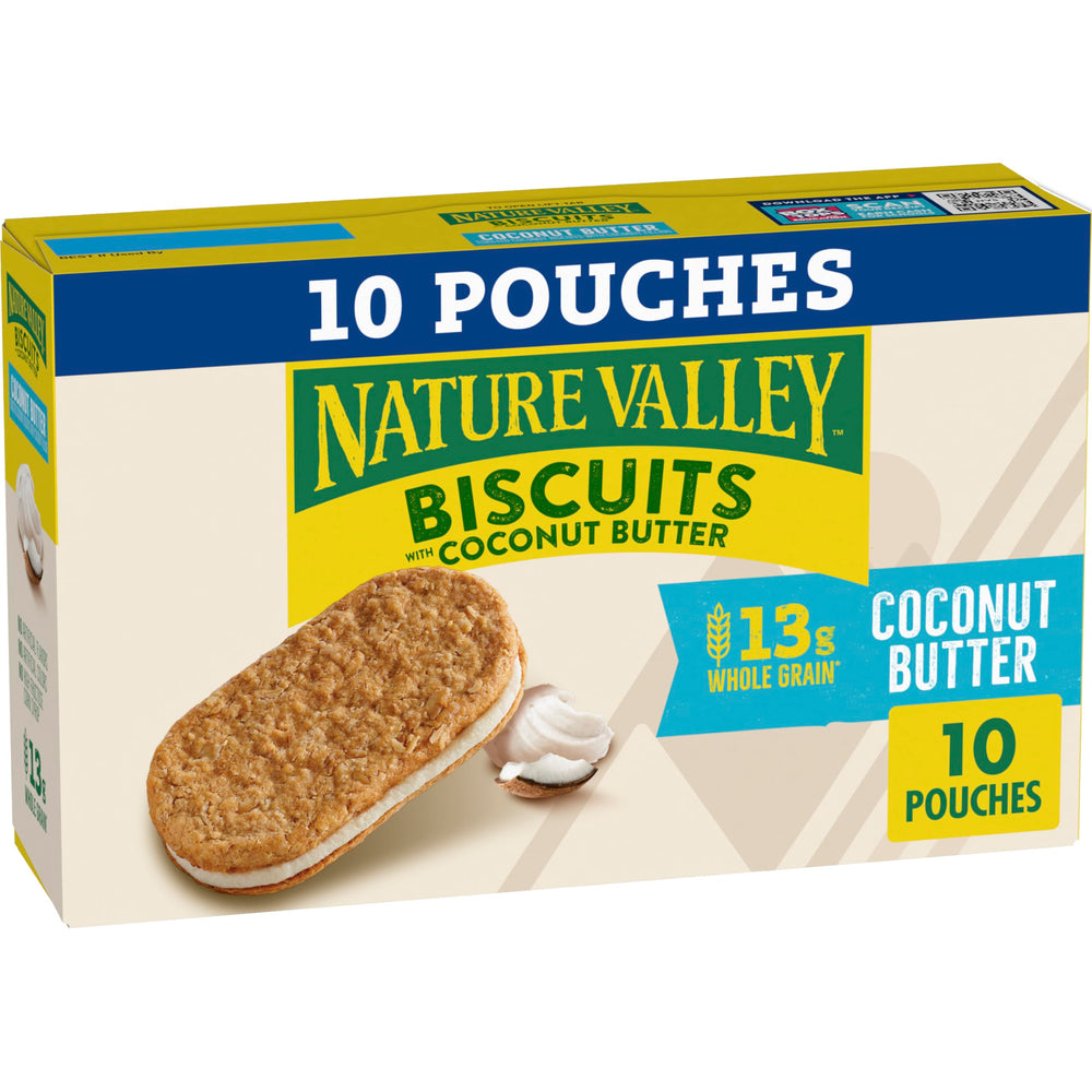 Nature Valley Coconut Butter Biscuit Sandwiches 10-count box for easy snacking