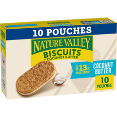 Nature Valley Coconut Butter Biscuit Sandwiches 10-count box for easy snacking