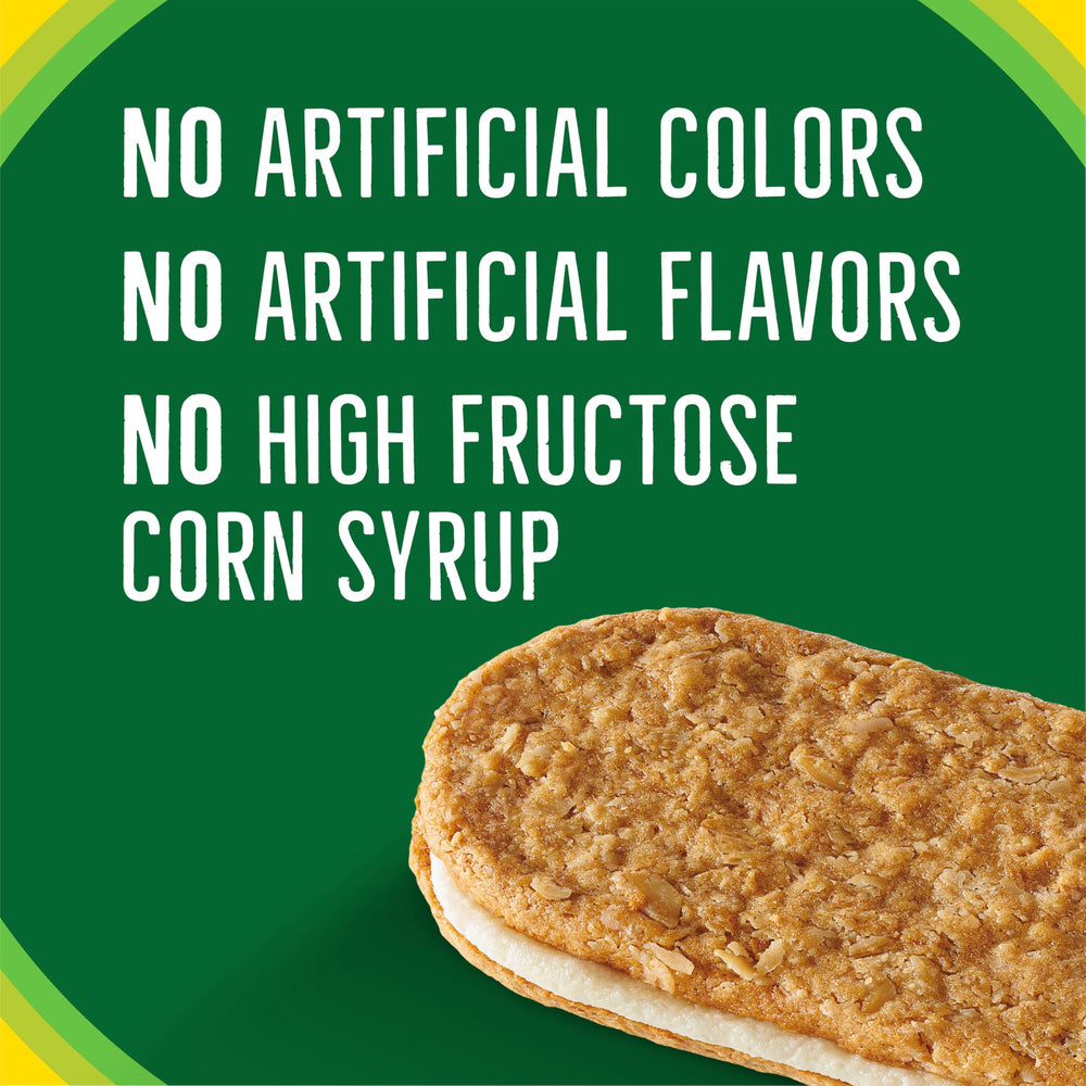 Whole grain oats texture in Nature Valley Coconut Butter Biscuit Sandwiches