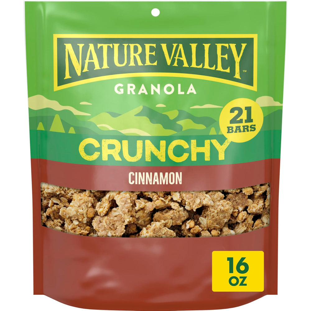 Nature Valley Crunchy Cinnamon Granola clusters add crunch to breakfast.
