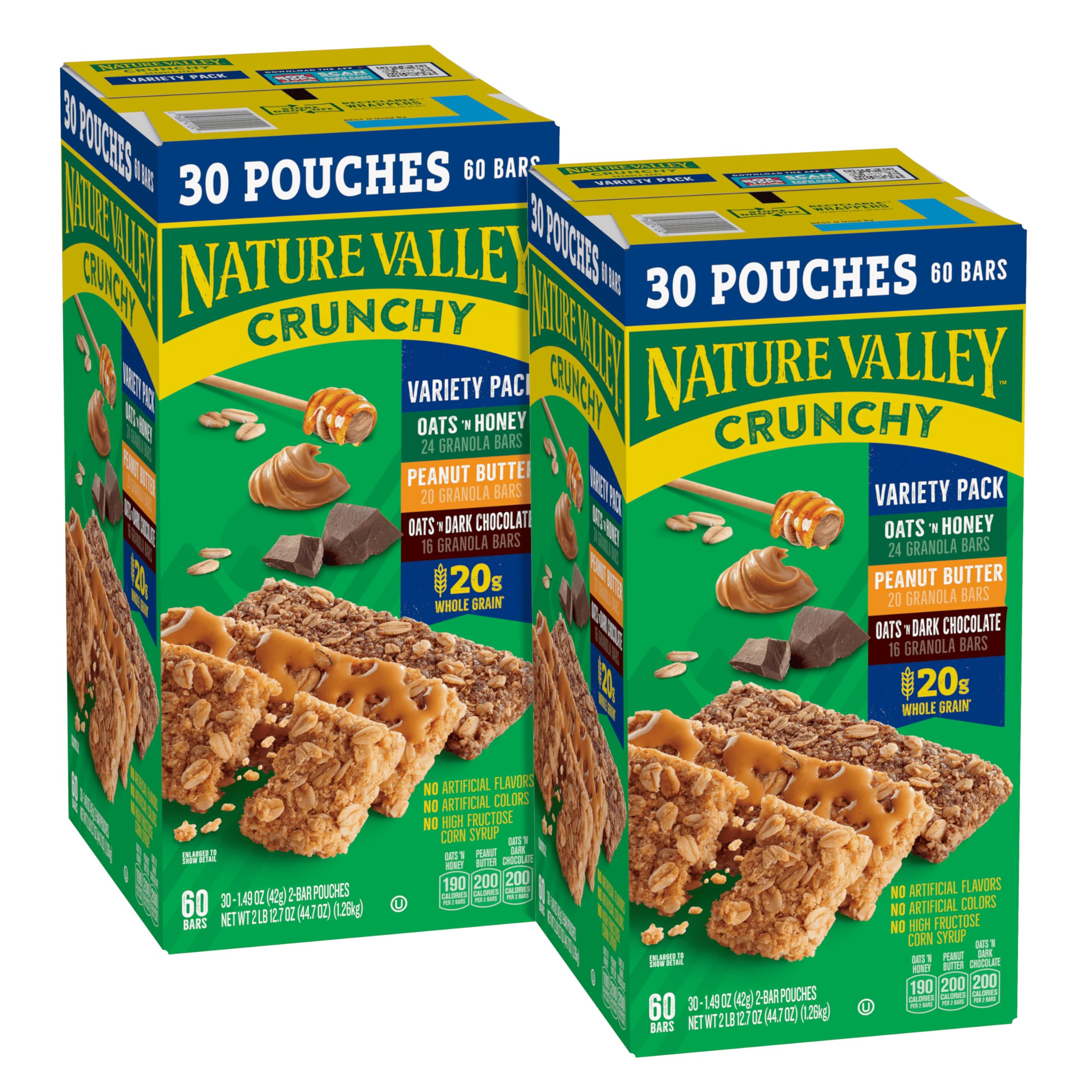 Nature Valley Crunchy Granola Bars variety pack ready for on-the-go snacking and lunch boxes