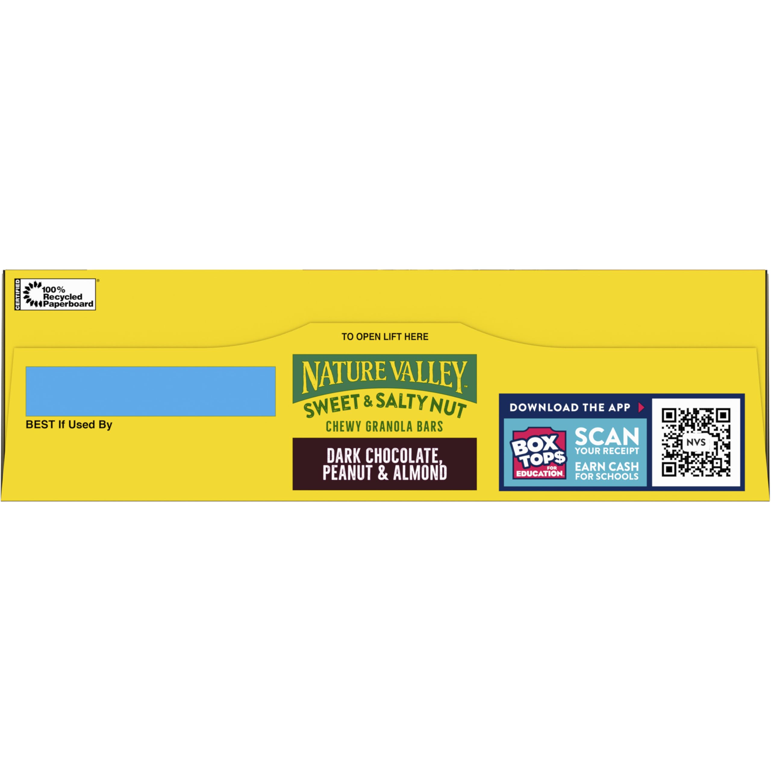 Road-trip snack ready: Nature Valley dark chocolate peanut almond bars.