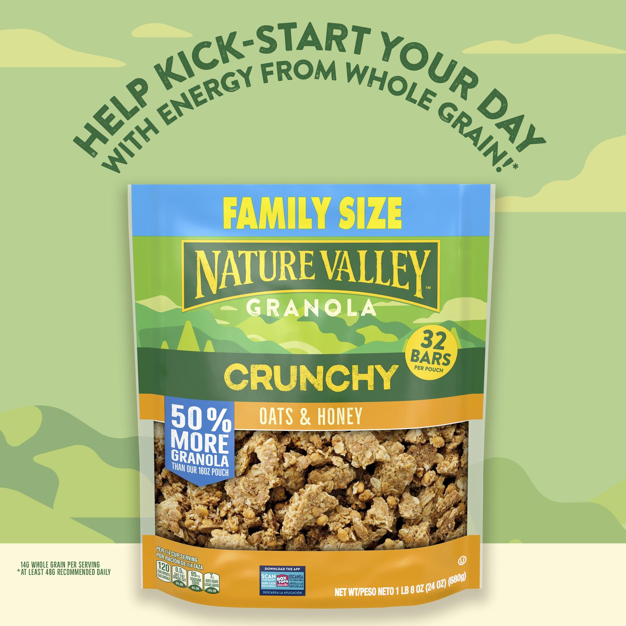 Nature Valley family-size snack pouch ready for sharing.