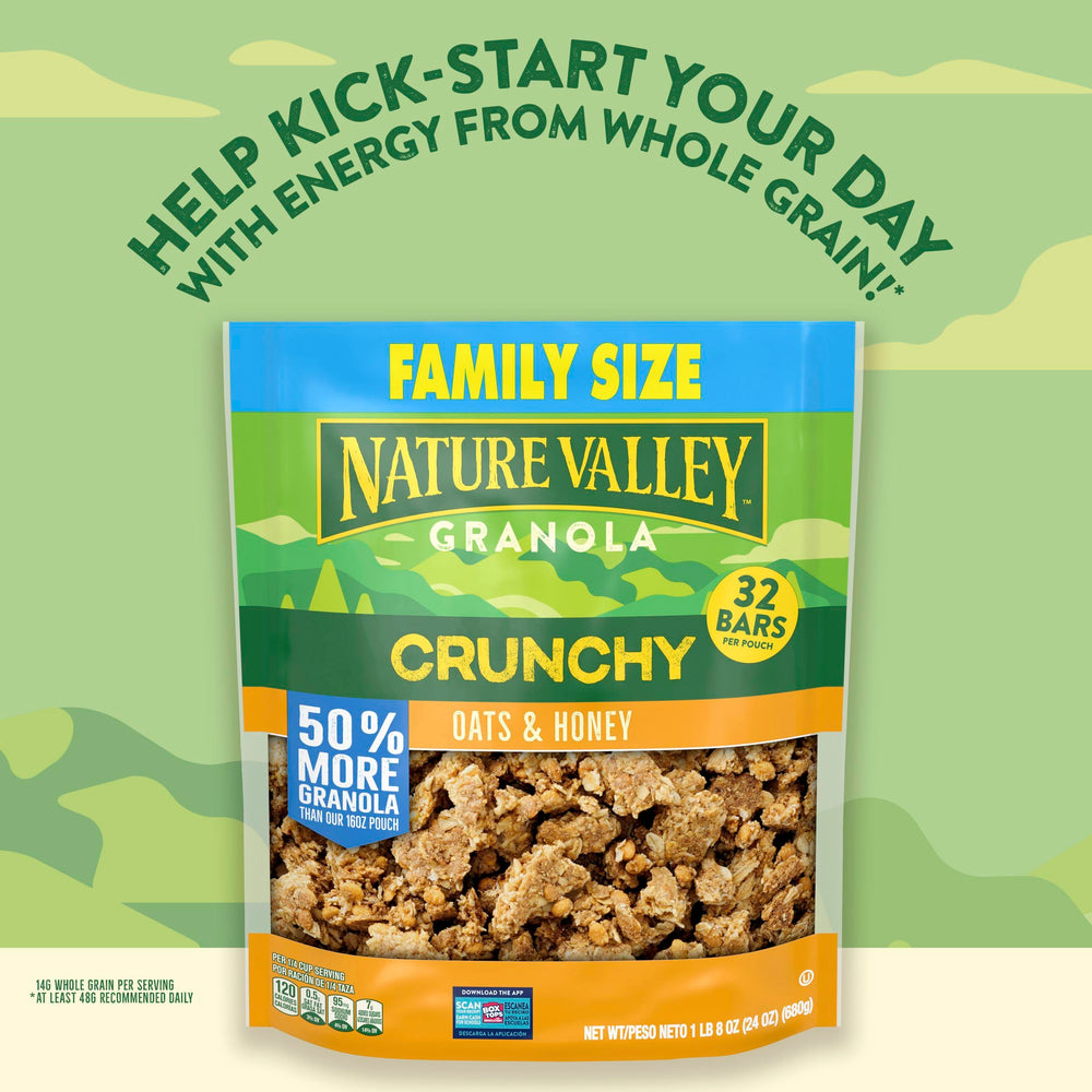 Nature Valley family-size snack pouch ready for sharing.