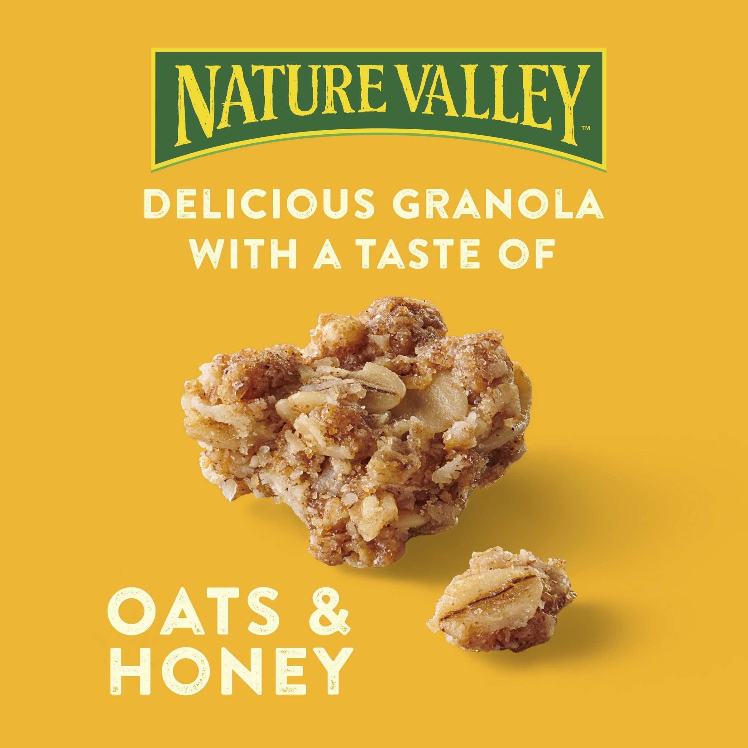 Nature Valley granola being poured into a bowl for breakfast.