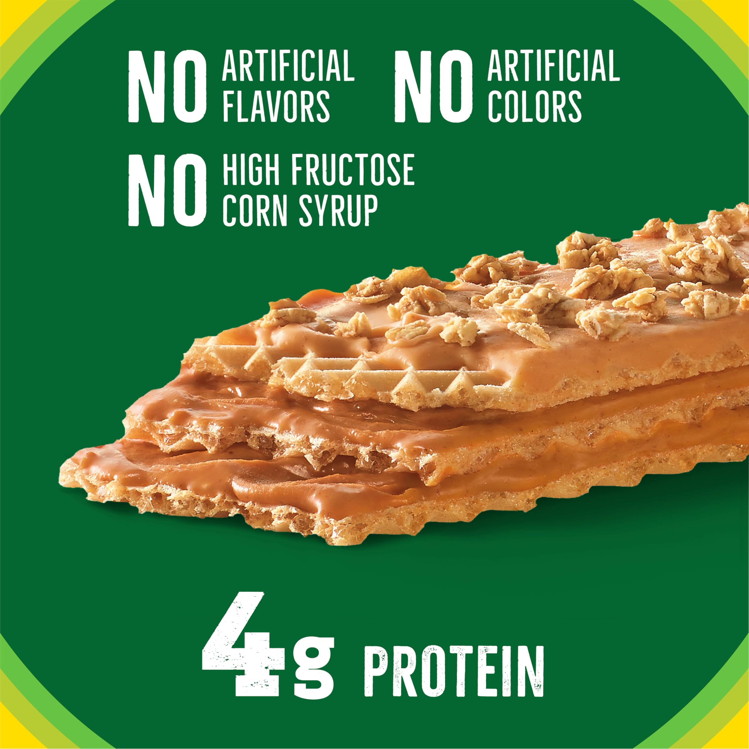 Nature Valley peanut butter wafer bars sit on pantry shelf