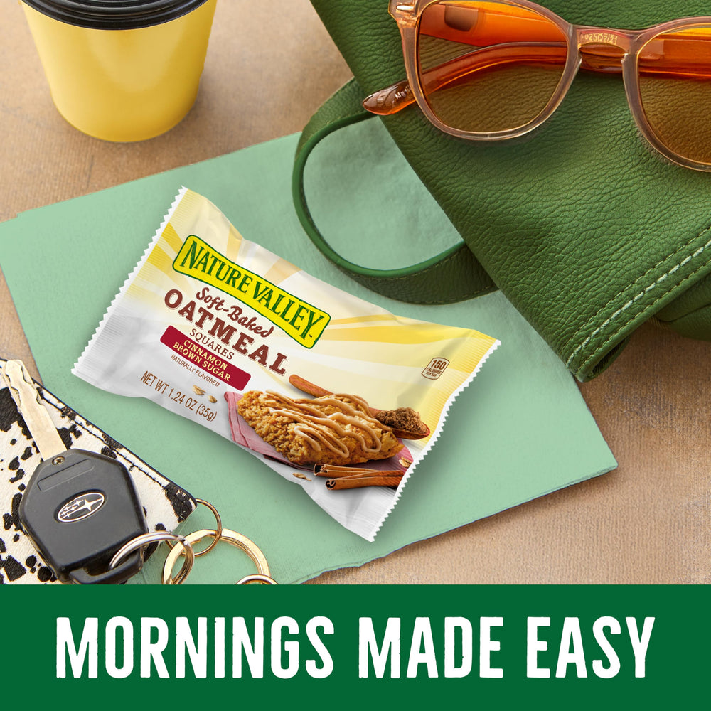 Nature Valley logo on packaging signals a trusted snack brand.