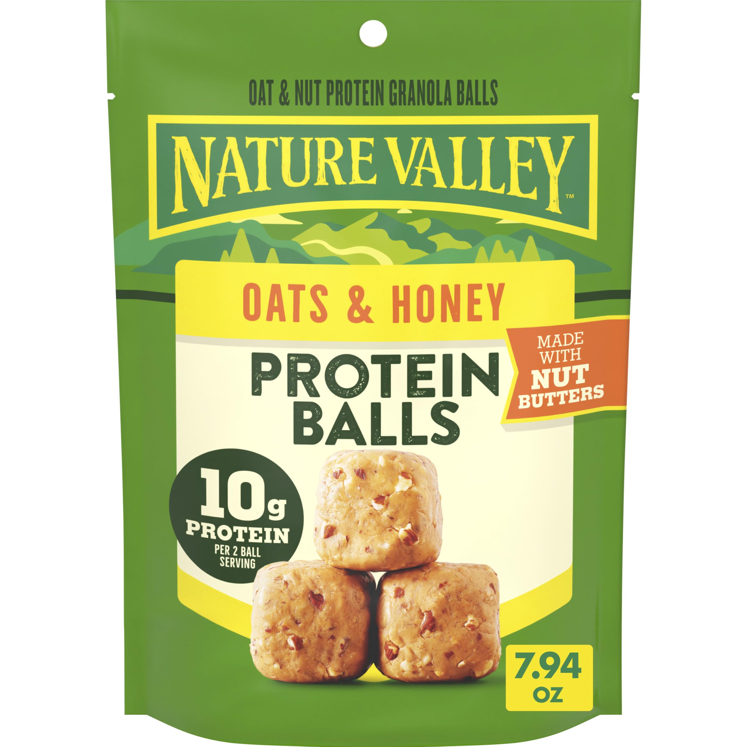 Nature Valley Oat and Nut Protein Granola Balls bites for on-the-go energy