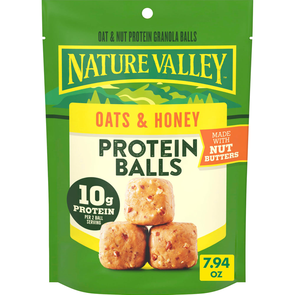Nature Valley Oat and Nut Protein Granola Balls bites for on-the-go energy